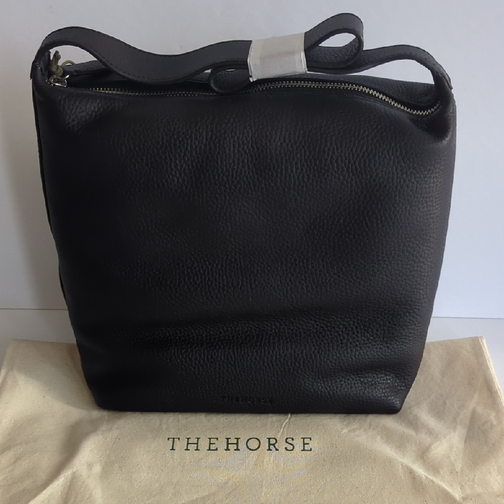 The Horse Charcoal Leather Shoulder Bag
